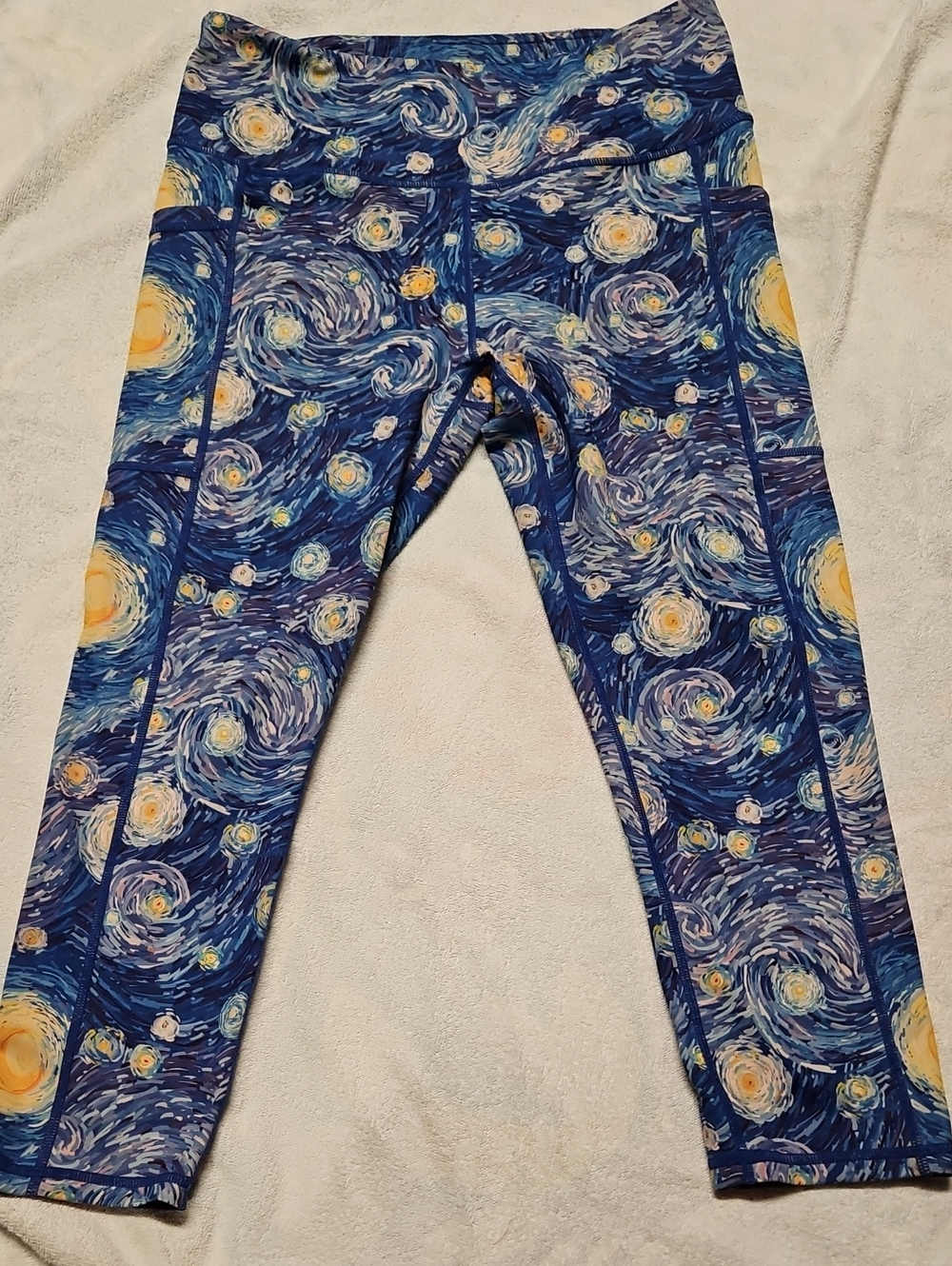 Constantly Varied Gear Starry Swirl Capris - Blue & Yellow